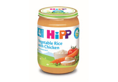 HIPP Ek.daržovės,ryž.vištiena HIPP,4 mėn,190g 190g