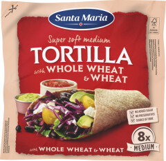 SANTA MARIA Tortilla with Whole Wheat Medium 8-pack 320g
