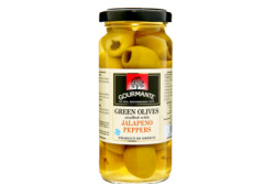 GOURMANTE green olives with jalapeno filling 244ml