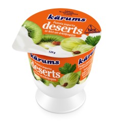 KARUMS Vahustatud jogurtidessert kiivi ja karusmarjadega 120g