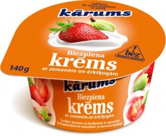 KARUMS Curd cream with strawberries and gooseberries 140g