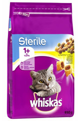 WHISKAS Saus.steriliz.kač.ėd.vištie.WHISKAS,950g 950g