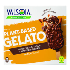 VALSOIA Vegan soolakaramellijäätis krõmpsuvate karamelliseeritud pähklitega 240g