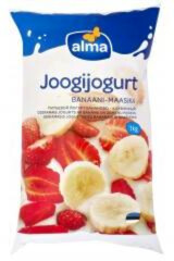 ALMA Joogijogurt banaani-maasika 1,5% 1kg