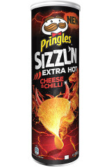 PRINGLES Sizzl'n cheese & chilli juustu- ja tšillimaitselised 180g