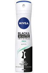 NIVEA SPREIDEODORANT BLACK & WHITE INVISIBLE FRESH 150ml