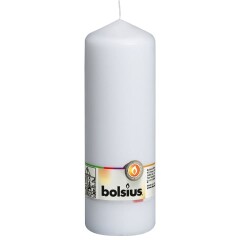 BOLSIUS Cilindrinė žvakė, baltos sp., 20 x 7 cm 1pcs
