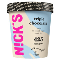 NICKS Jäätis Triple Chocolate vegan 300g
