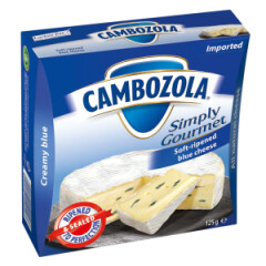 CAMBOZOLA Valgehallitusega kaetud sinihallitusjuust 125g