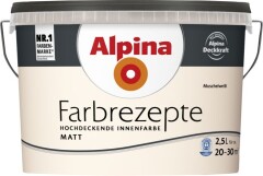 ALPINA Vandens dispersiniai dažai vidaus darbams, Farbrezepte, šviesiai pilki 2,5l