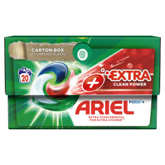 ARIEL Veļas mazgāšanas kapsulas Extra Clean kartona kastē 20pcs