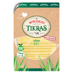 ROKIŠKIO TIKRAS Cheese RokiškioTikras 45% fat, 150 g slice 150g