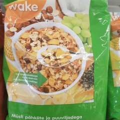 AWAKE MÜSLI PÄHKLI-PUUVILJA 500G AWAKE 0,5kg