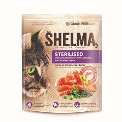 SHELMA Sausas kačių ėd. su lašiša 1,4kg