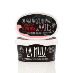LA MUU Maasika-kohupiimajäätis,  400 g, ÖKO 400g