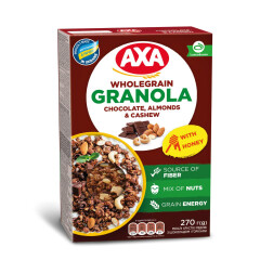 AXA Granola ar medu, šokolāde,un riekstiem 270g