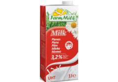 FARM MILK Uat pienas farm milk, 3,2% rieb. 1l