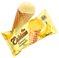 ONU ESKIMO ONU ESKIMO Banana cream ice cream in waffle cone 200ml/100g 0,1kg