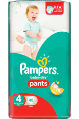 PAMPERS BD pants 4 püksmähe 8-15 kg 40pcs