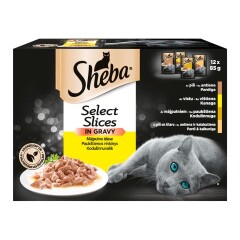 SHEBA Kaķu konservi ar mājputnu gaļu 12x0.085 1020g