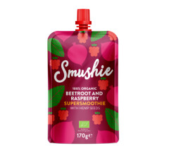 SMUSHIE Organic Beetroot-raspberry puree with hemp seeds 170g