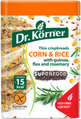 DR. KÖRNER Corn and rice cake with quinoa, flax and rosemary 100g