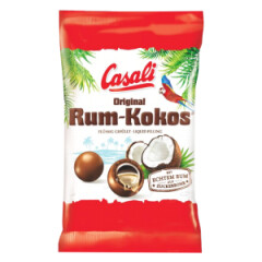 CASALI Pieninio šokolado ir šokolado dražė su kokosų ir romo įdarais CASALI, 100 g 100g