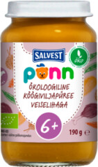 PÕNN Organic Vegetable puree with beef (6 months) 190g