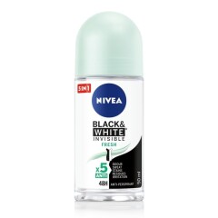 NIVEA Sieviešu dezodorants rullītis Black &White Invisible Fresh 50ml