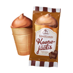 KOOREJÄÄTIS KOOREJÄÄTIS chocolate dairy ice cream in waffle cup 120ml/75g 0,075kg