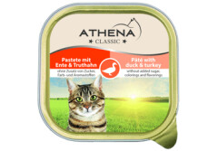 ATHENA Konservuotas kačių ėdalas su antiena ir kalakutiena 100g