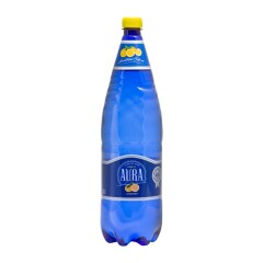 AURA Carbonated water with lemon flavor 1,5l