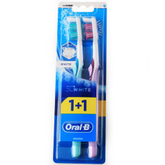 ORAL-B Zobu birstes oral-b 3d white 40med.1+1 2pcs