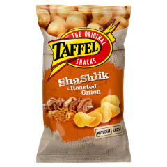 TAFFEL Taffel shashlik- and roasted onion-flavoured potato chips 180g