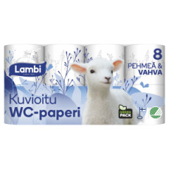 LAMBI Tualetinis popierius decor (3 sluoksnių) 8pcs