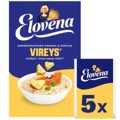 ELOVENA Pineapple-papaya instant porridge portions 175g