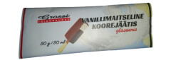 GROSSI Vanillimaitseline koorejäätis glasuuris 80ml 50g