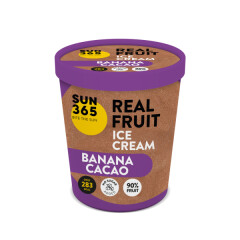 SUN365 Sorbetas “SUN365 Banana-Cacao” indelyje, 330g 450ml