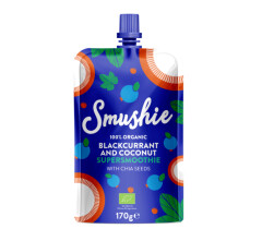 SMUSHIE Organic Blackcurrant puree with coconut and chia seeds 170g