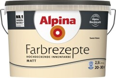 ALPINA Vandens dispersiniai dažai vidaus darbams, Farbrezepte, smėlio sp. 2,5l