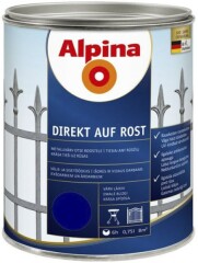 ALPINA Metalo dažai ALPINA DIREKT AUF ROST RAL5010, mėlynos sp., 750 ml 0,75l