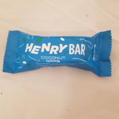 HENRY BAR Kohuke tikritäidisega, kookosega ja jogurtiglasuuriga 40g