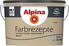 ALPINA Vandens dispersiniai dažai vidaus darbams, Farbrezepte, rudi 2,5l