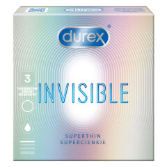 DUREX Prezer.DUREX INVISIBLE EXTRA SENS.,3vnt. 3pcs