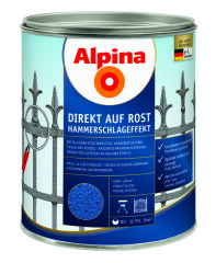 ALPINA Metalo dažai ALPINA DIREKT AUF ROST HAMMER, mėlynos sp., 750 ml 0,75l