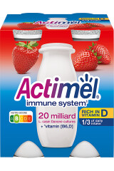 ACTIMEL Braškių skonio jogurtinis gėrimas, 1,5%  4x100 g 400g