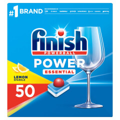 FINISH Indaplovių tabletės FINISH POWERBALL POWER ESSENTIAL LEMON, 50 vnt. 50pcs