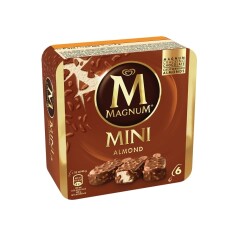 MAGNUM Vanil.valg.ledai MAGNUM ALMOND MINI su pien.šokolado gl. 330ml