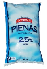 ROKIŠKIO VISIEMS Pienas VISIEMS 2,5% 0.9l P/P 0,9l