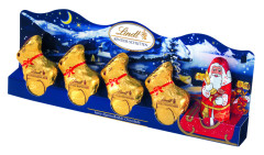 LINDT Šokolaadi mini-jõuluvana ja põhjapõdrad 50g